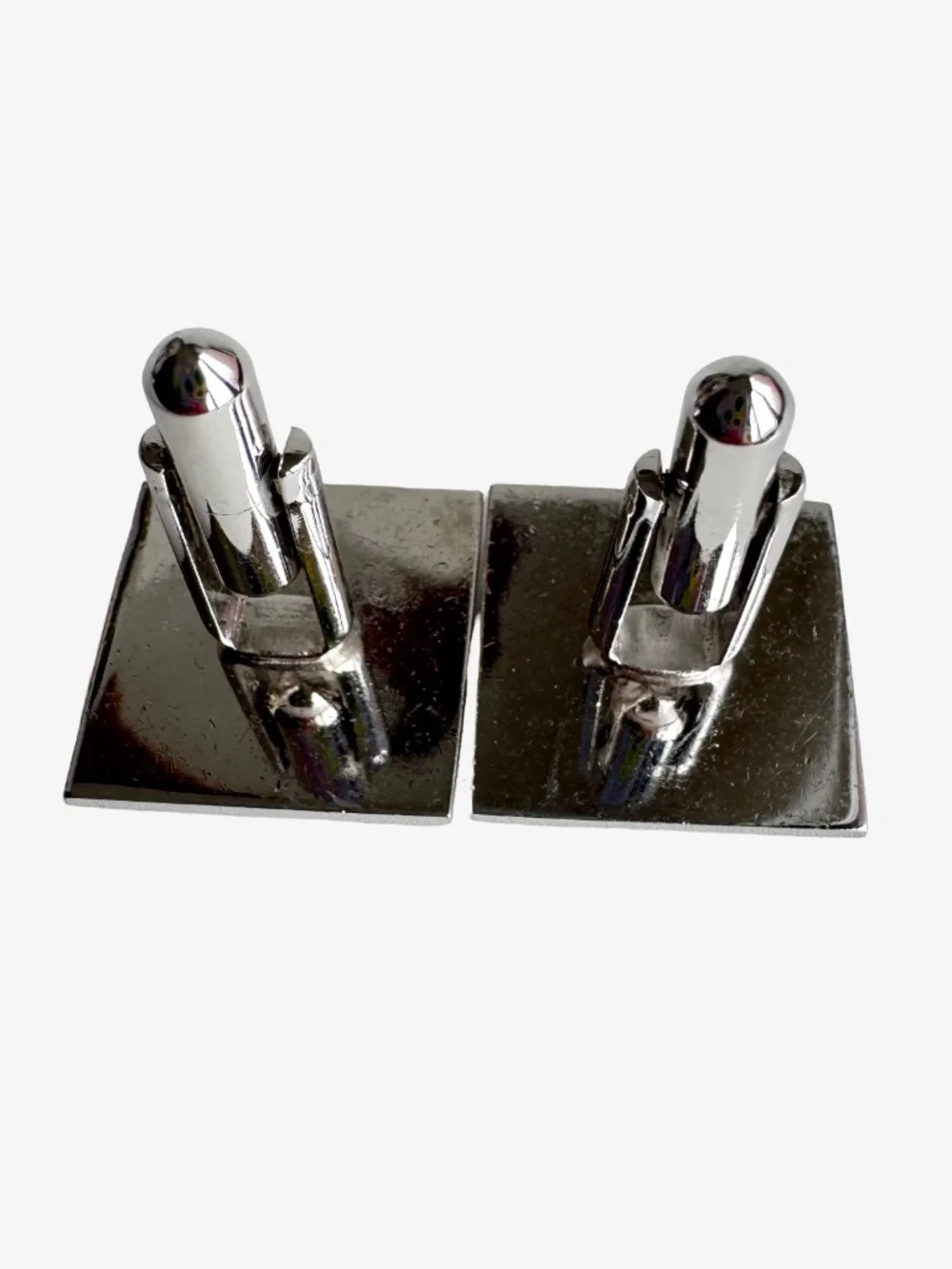 Vintage Cloisonne Enamel Cufflinks Green Floral Silver Tone Square Mens Gift